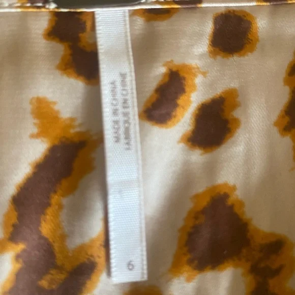 Free People Tan Leopard Print Midi Skirt - Picture 2 of 2